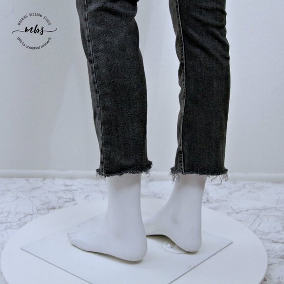 BDG Kick Flare High Rise‎ Cropped Jeans with Frayed Hems - Picture 7 of 9